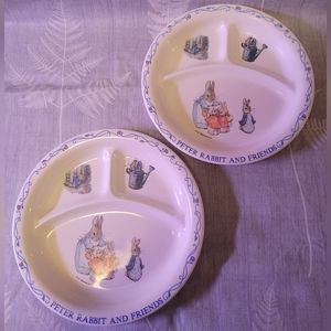 Vintage divided Peter Rabbit & Friends plates